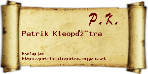 Patrik Kleopátra névjegykártya